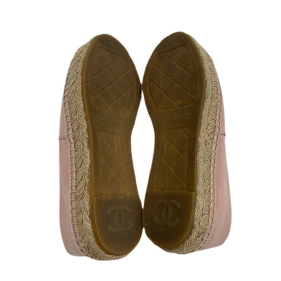 Chanel Pink Patent Leather CC Espadrilles - Picture 4 of 4
